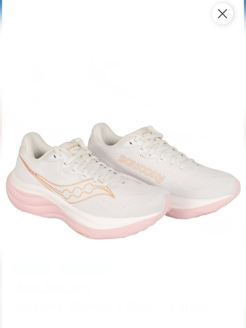 (6)Saucony Women's Rider 19 Running Sneakers